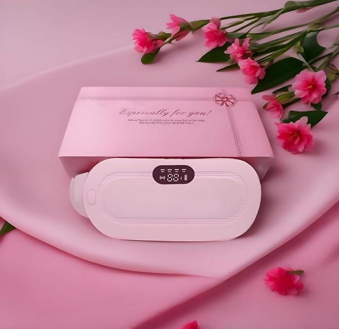 Portable Cordless Heating Pad for Menstrual Cramps Relief, for Stomach, Speed Temperature Adjustment and Speed Massage Modes, Back and Belly Heating Pad for Women