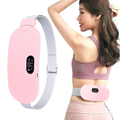 Portable Cordless Heating Pad for Menstrual Cramps Relief, for Stomach, Speed Temperature Adjustment and Speed Massage Modes, Back and Belly Heating Pad for Women
